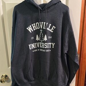 Whoville University Men's Gray Hoodie